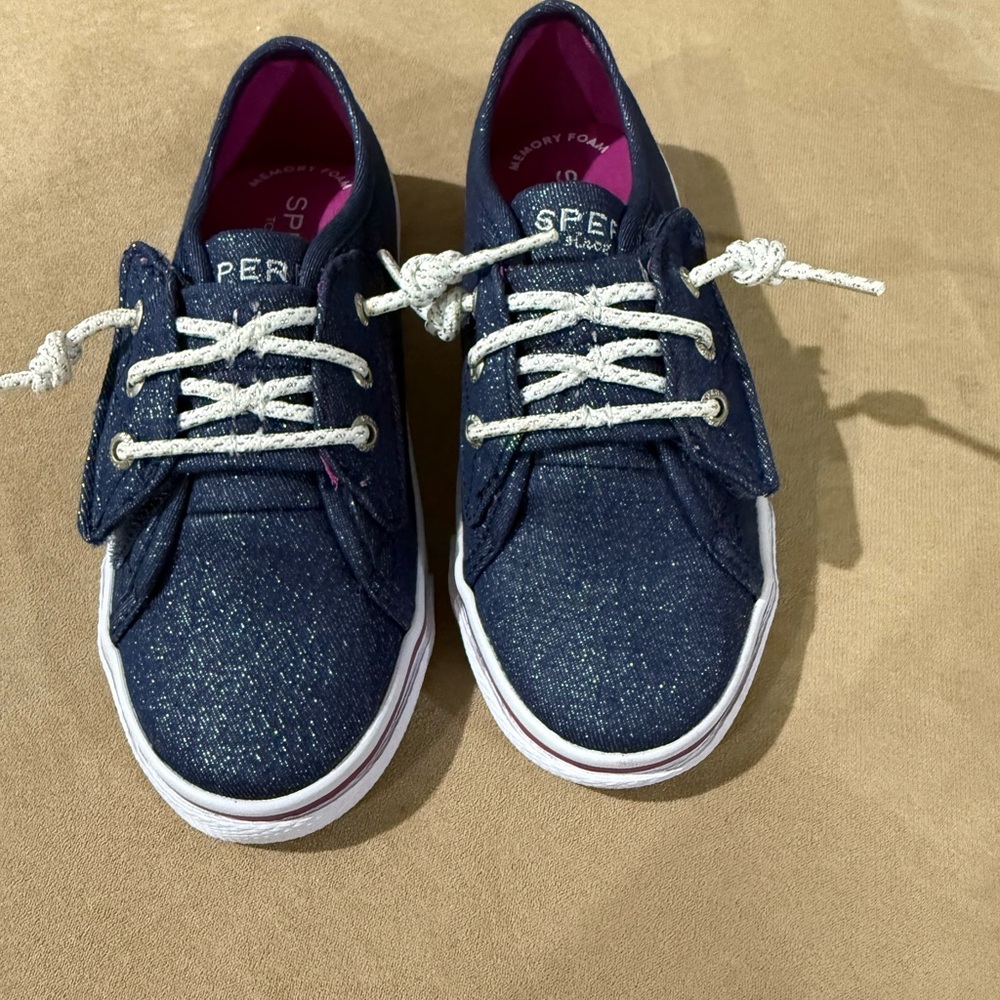 Sperry Kids Sparkle Navy Sneakers